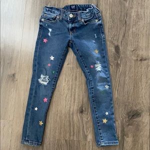Girls GAP glitter star jeans